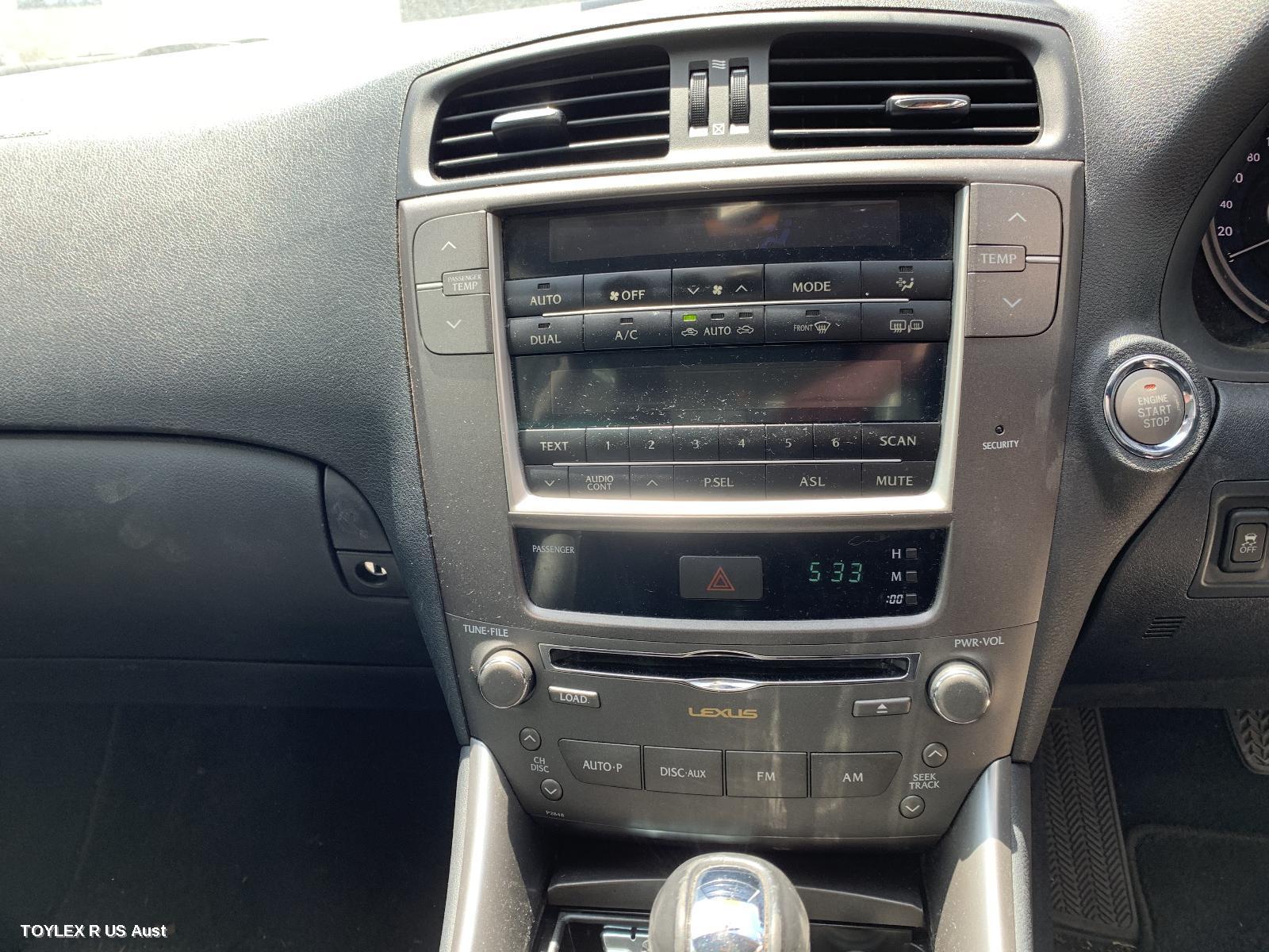 LEXUS IS250/IS250C 2009 Radio/Cd/Dvd/Sat/Tv HEAD UNIT, 6 DISC CD STACKER (P/N ON FACE P2848), GSE20R