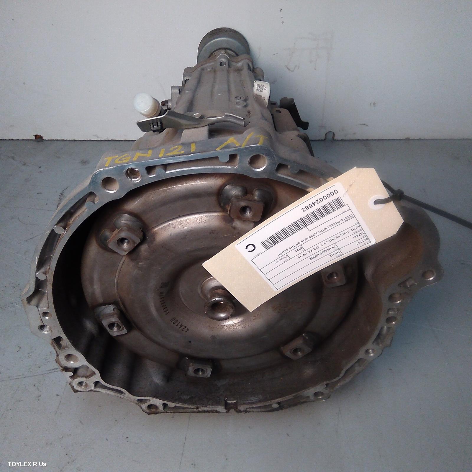 TOYOTA HILUX 2022 Trans/Gearbox AUTO, 2WD, PETROL, 2.7, 2TR-FE