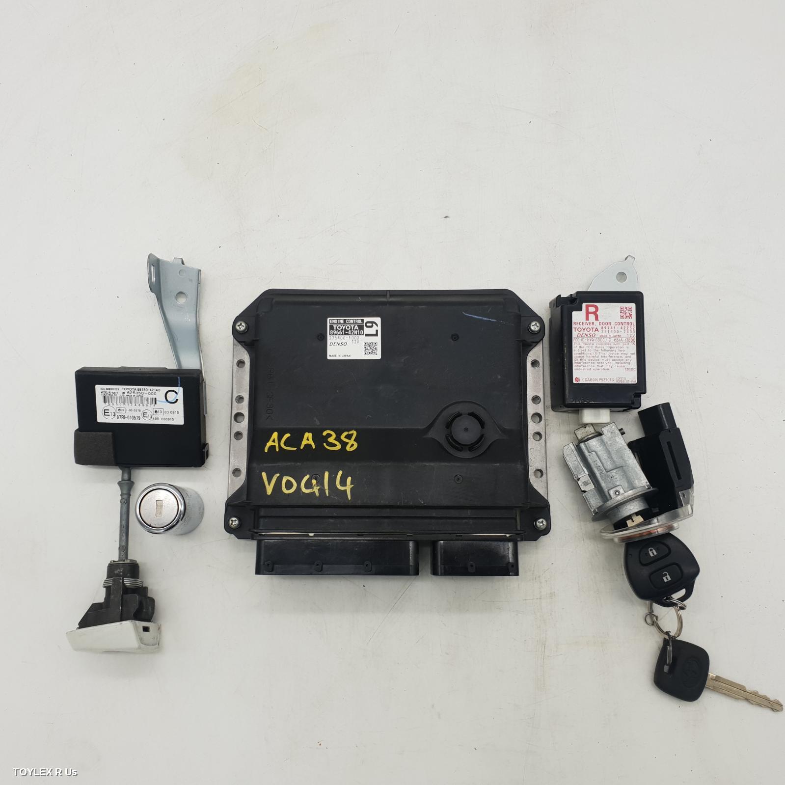 TOYOTA RAV4 2012 Ecu ENGINE ECU, 2.4, 2AZ-FE, AUTO T/M, 89661-42N10, SEC SET (ECU/IMM/READER/KEY), ACA33