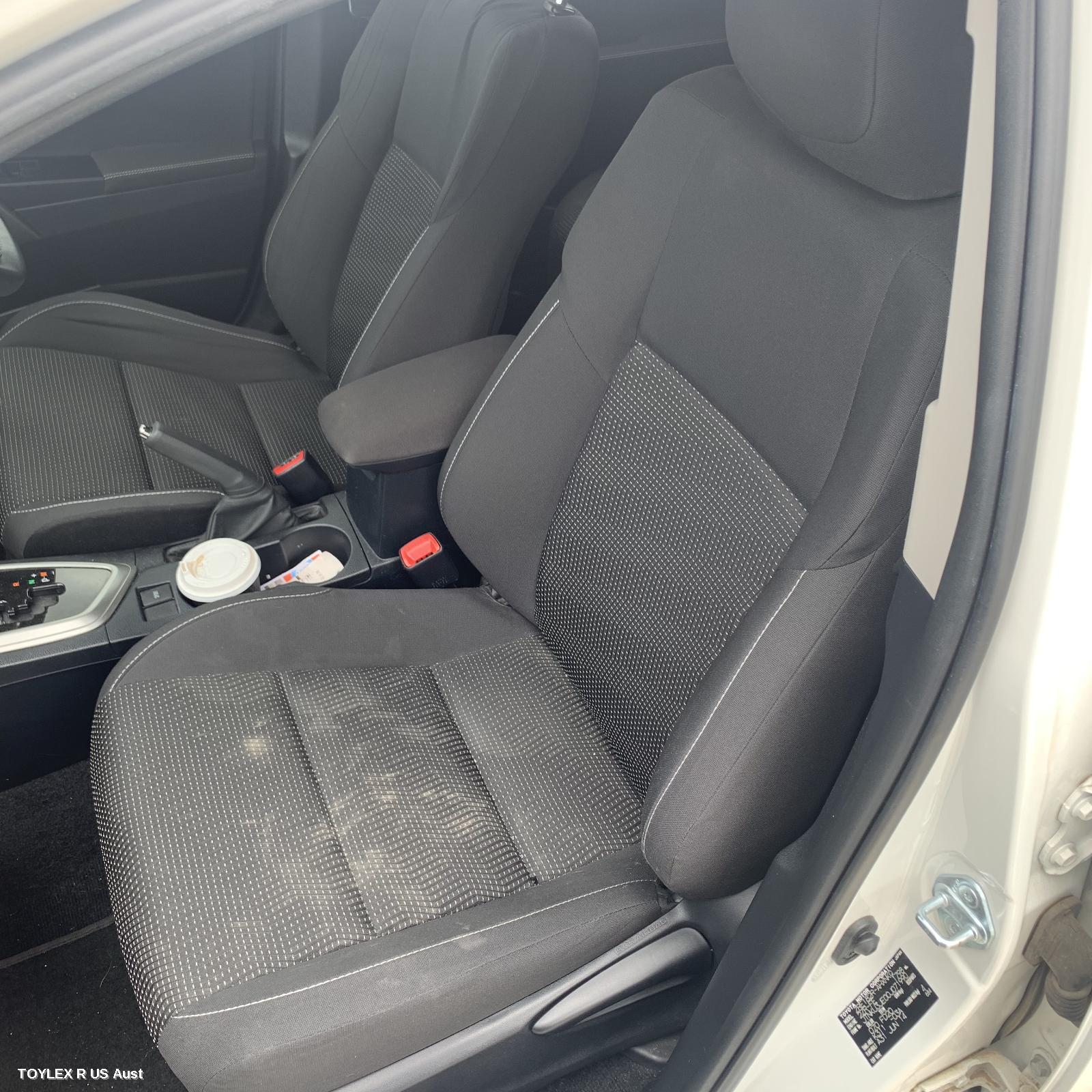 TOYOTA COROLLA 2014 Front Seat LH FRONT, ZRE182R, HATCH, CLOTH, ASCENT/ASCENT SPORT