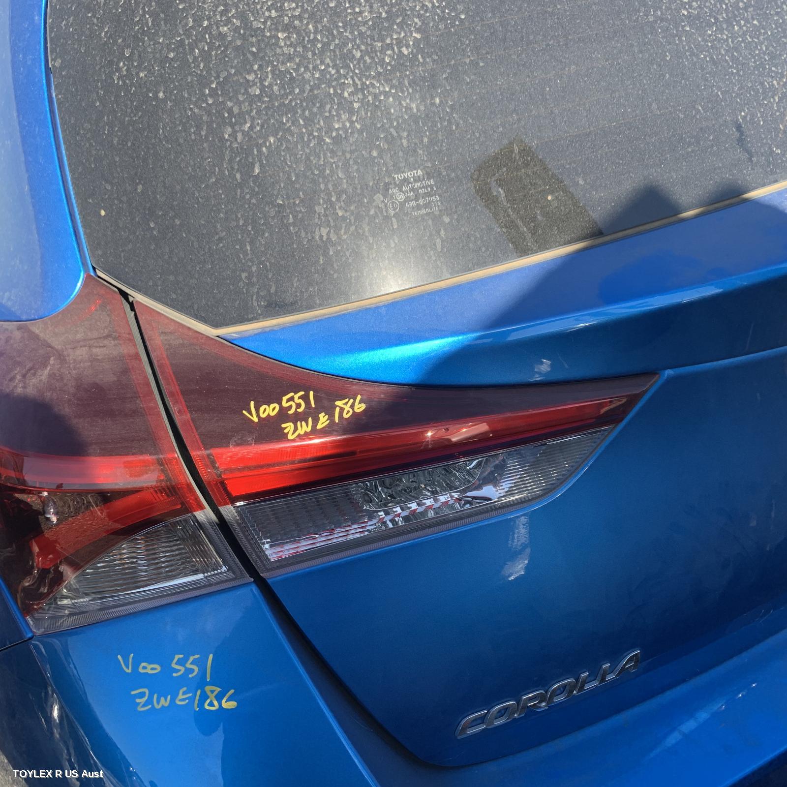 TOYOTA COROLLA 2018 Rear Garnish TAILGATE LAMP (LH SIDE), ZRE182R/ZWE186R, HATCH