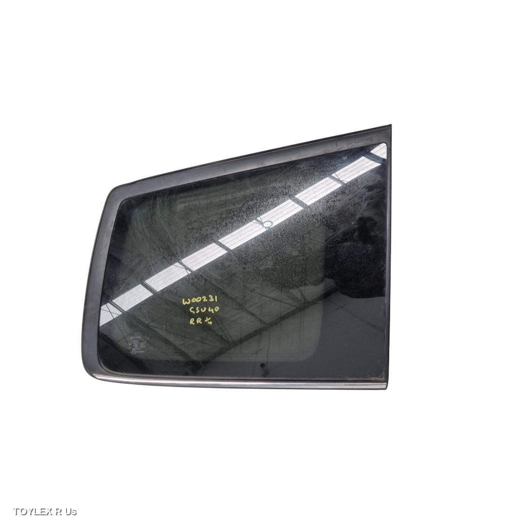 TOYOTA KLUGER 2013 Right Rear Side Glass CHROME GARNISH TYPE, GSU40-GSU45