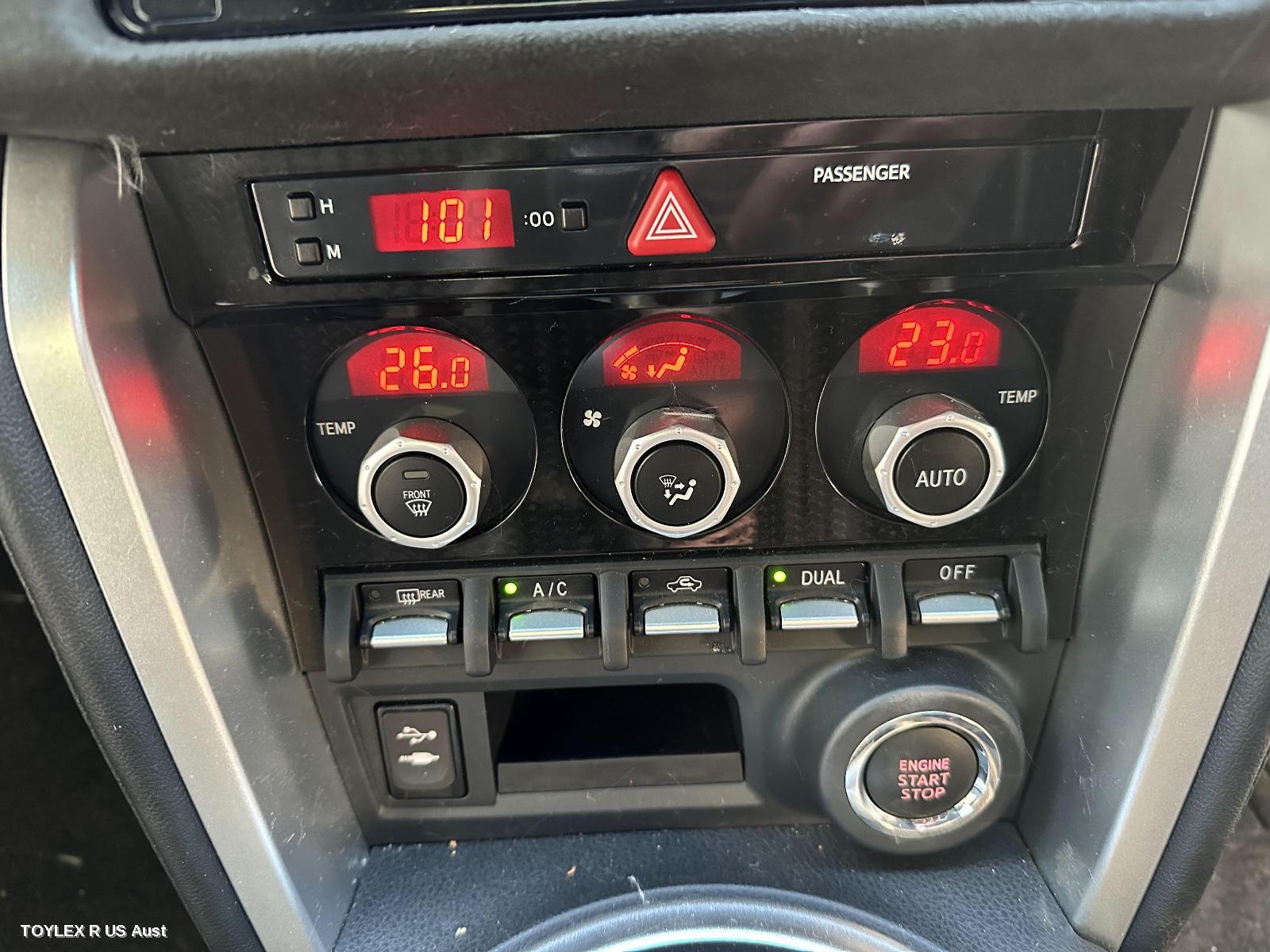 TOYOTA 86 2019 Heater/Ac Controls ZN6, DUAL ZONE CLIMATE CONTROL TYPE, GTS/BLACKLINE