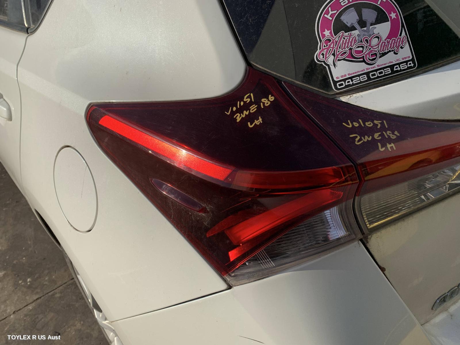 TOYOTA COROLLA 2016 Left Taillight ZRE182R/ZWE186R, HATCH